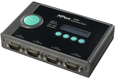 Переходник MOXA NPort 5450I. 4 порта RS-232/422/485. 1 порт 10/100M Ethernet. дополнительная изоляция до 2 кВ