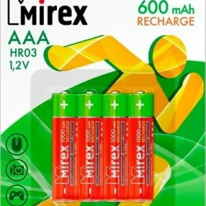 bytovye akb akkumulyatornaya batareya aaa hr03 1 2v 600mah mirex 4bp 1