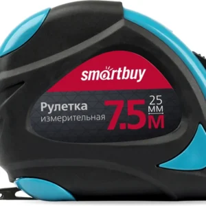 Рулеткаизмерительная,7.5мх25мм,прорезиненныйкорпус,2фиксатора,усиленныйзацеп,SmartbuyTools48 1