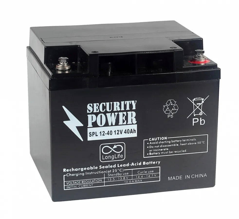 7464.0 фото 1 Вольтыбай security power spl akkumulyatornaya batareya security power spl 12 40 12v 40ah 1