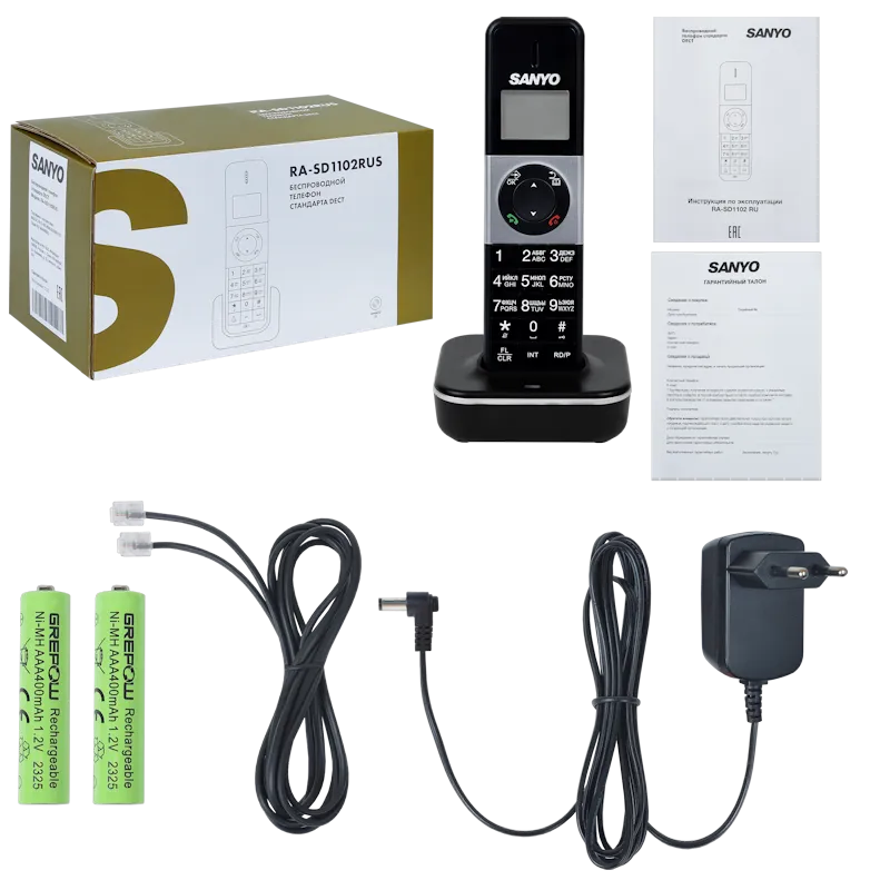 RA-SD1102RUS фото 3 Вольтыбай Телефон DECT Sanyo RA SD1102RUS комплект