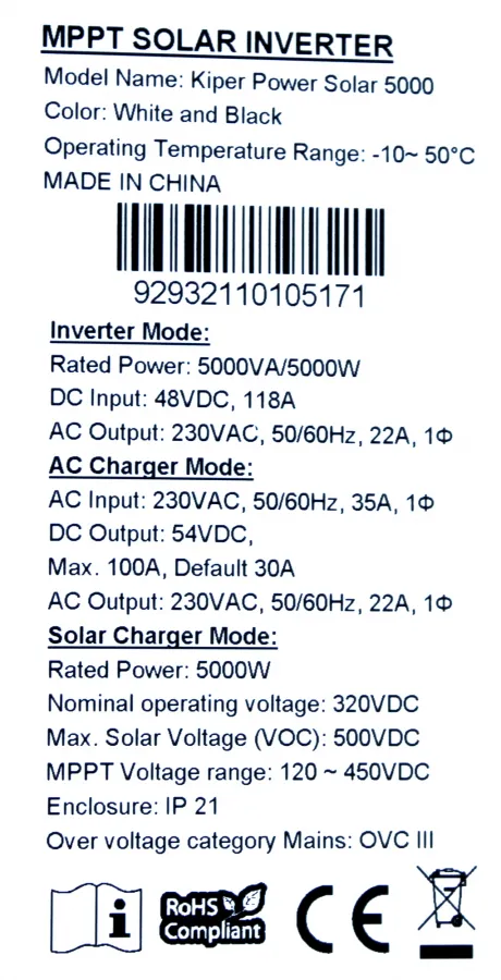 фото 6 Вольтыбай ups online invertor kiper power solar 5000 5000va 5000w 6
